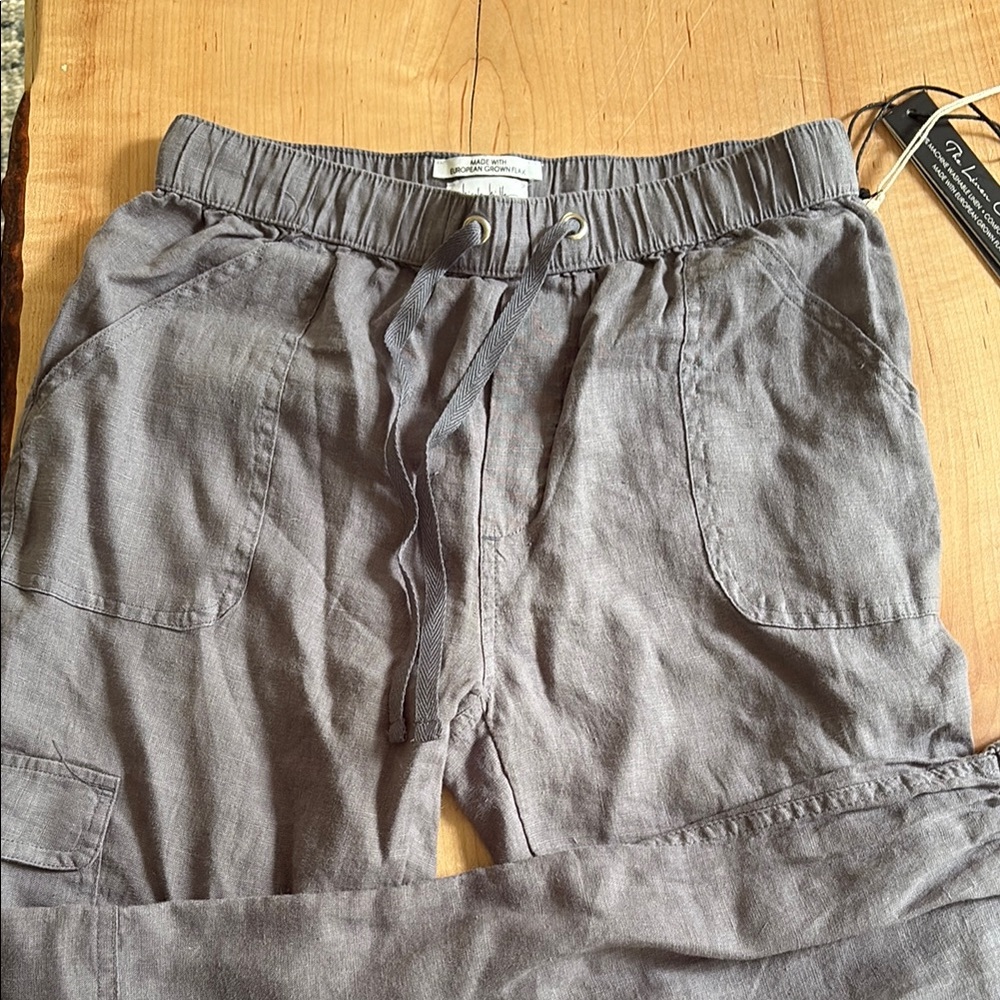Nicole Miller Linen Jogger Pants - Picture 2 of 5